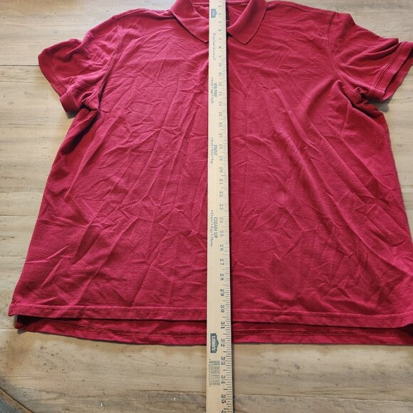 St John's Bay Comfort Flex Polo Shirt Classic Fit Golf Red XXL 2XL - Picture 7 of 8